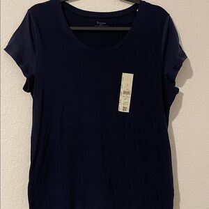 Navy Scoop Tee